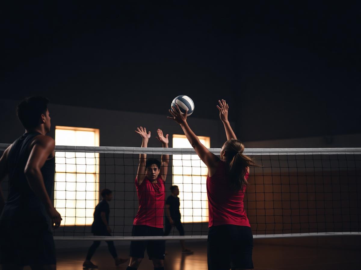 Adult Volleyball Program training session